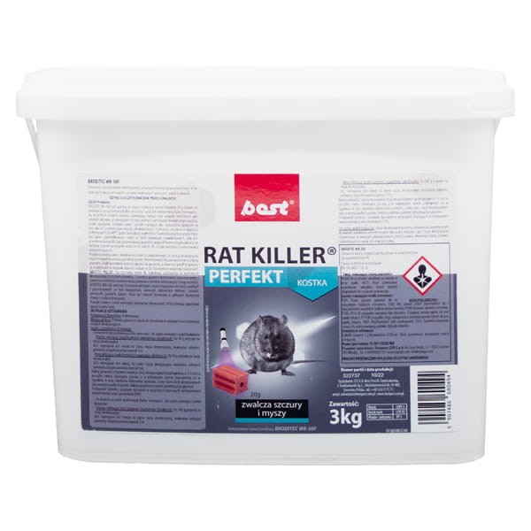 Rat Killer Perfekt kostka na myszy i szczury 3KG