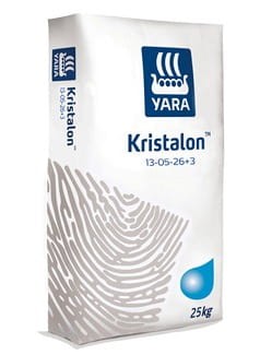 YaraTera Kristalon biały (15:530+3 MgO) waga 25 kg