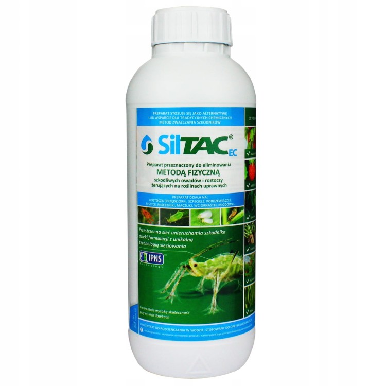 Siltac EC eliminuje szkodniki tylko w sposób fizyczny (mechaniczny). pojemność 1 l