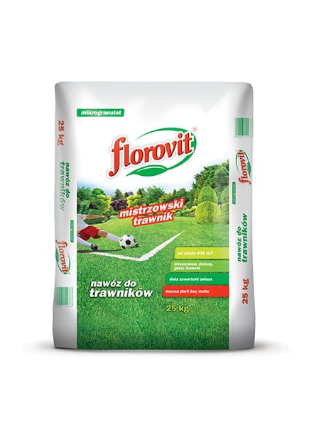 Florovit Mistrzowski Trawnik nawóz do trawników z mchem waga 25 kg